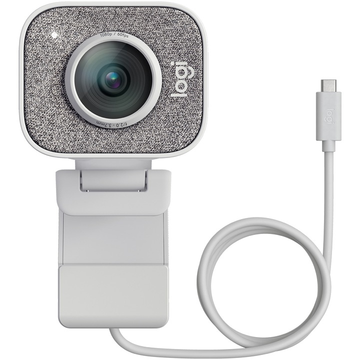 Web камера Logitech StreamCam, USB-C, Бяла