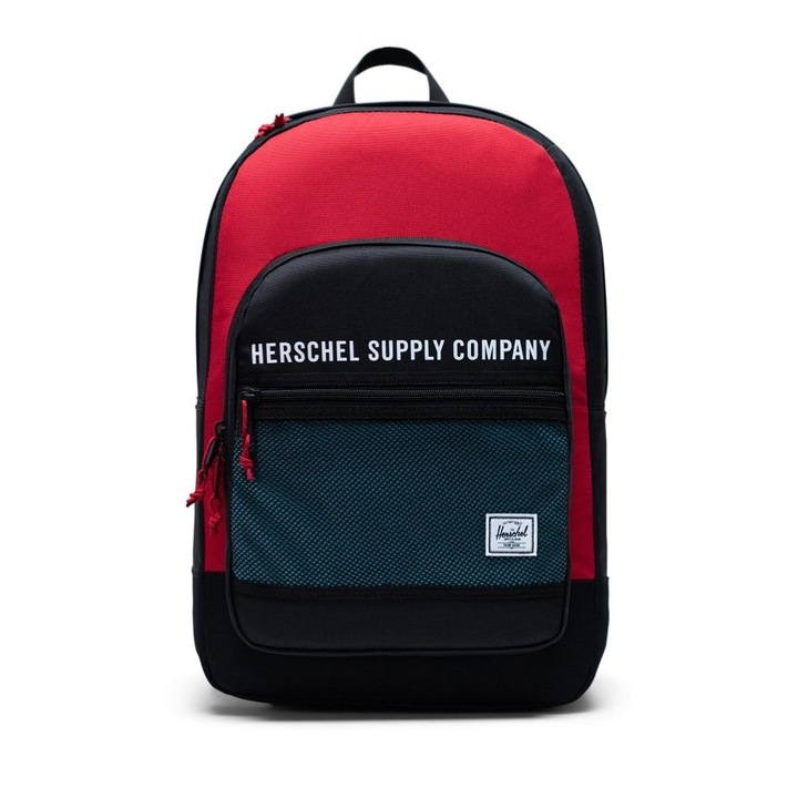 Herschel, Hátizsák logós rátéttel, Kaine Athletics 30L, Fekete / Piros