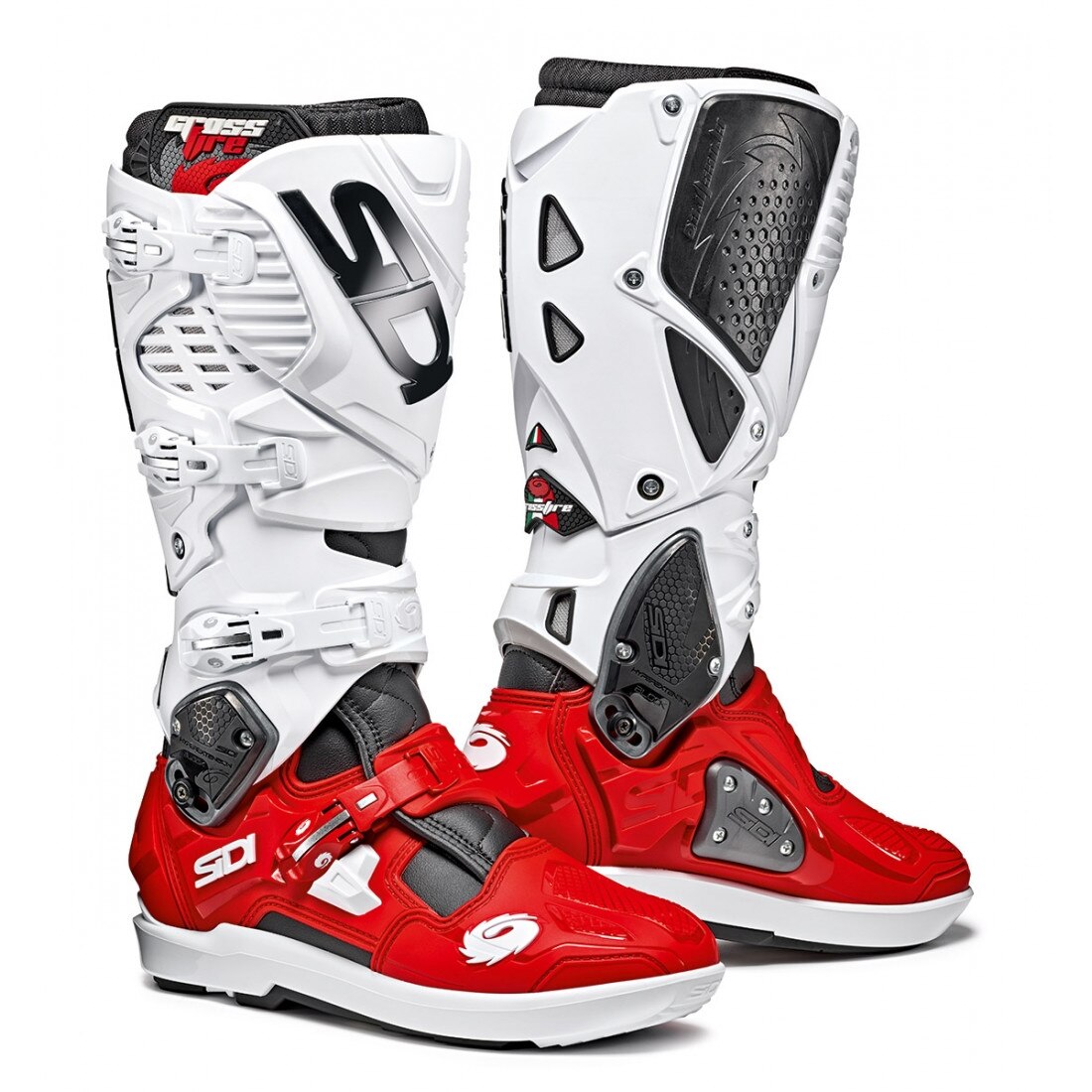 Cizme Enduro Motocross Sidi Crossfire 3 SRS rosu/alb 42