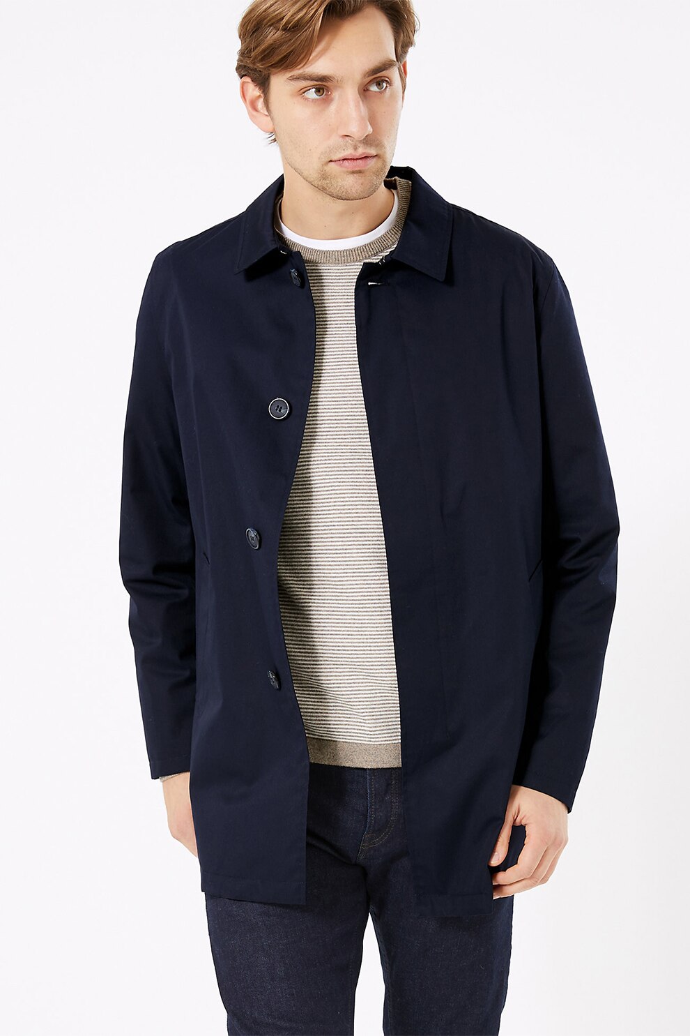 Marks & Spencer, Jacheta usoara regular fit, Bleumarin