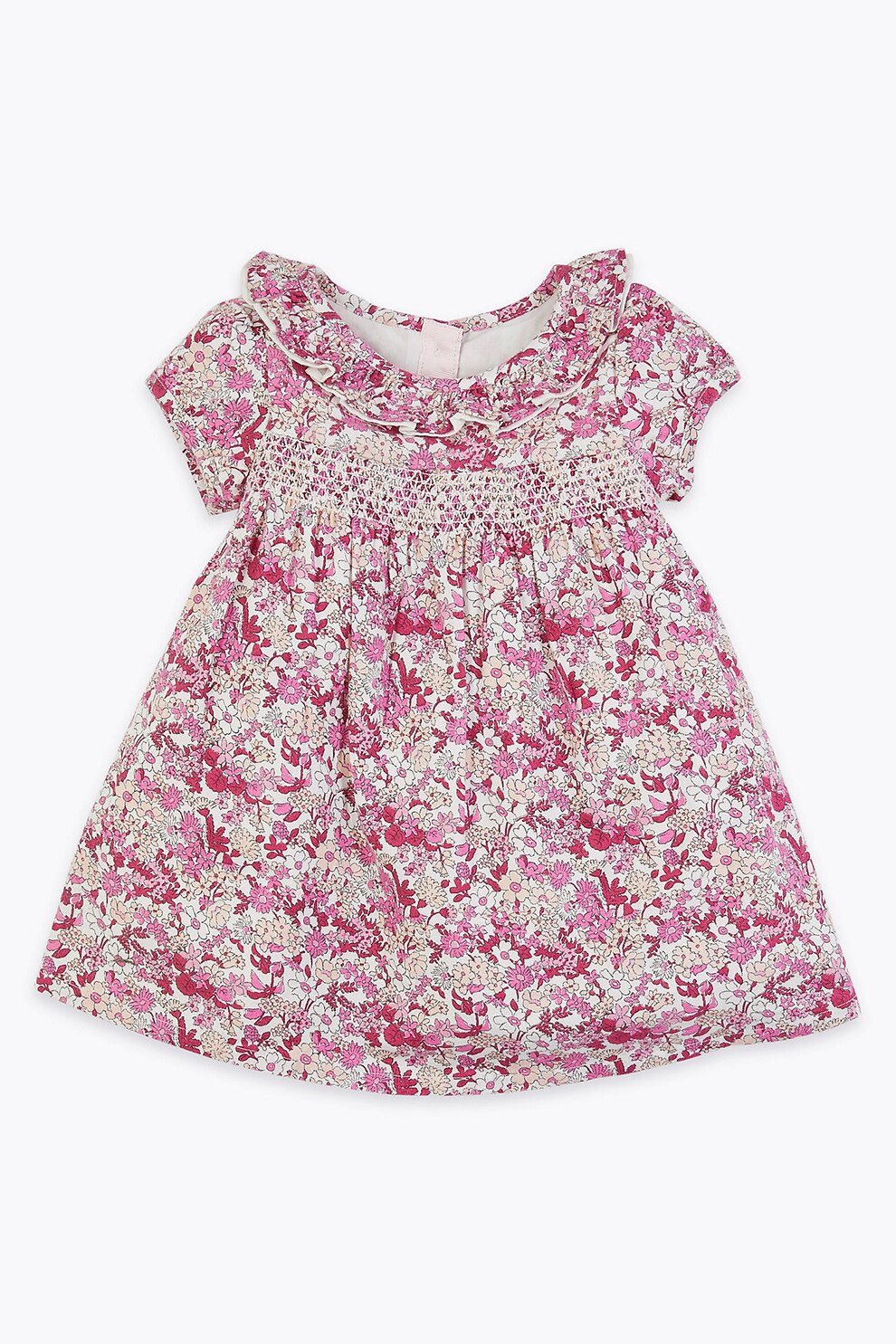 Marks & Spencer, Rochie evazata cu imprimeu floral, Roz/Bej