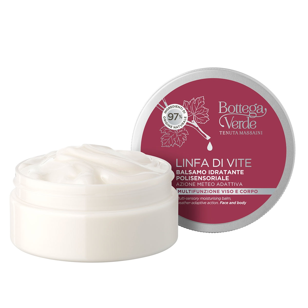 Balsam hidratant pentru fata si corp cu extract de seva din vita de vie de la Palazzo Massaini - Linfa di Vite, 150 ML, Bottega Verde