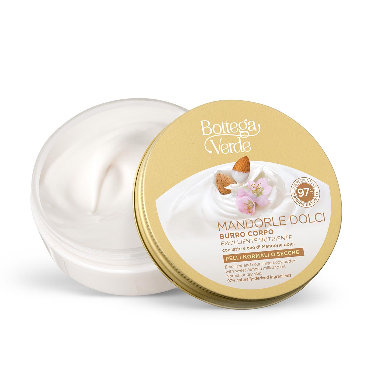 Unt de corp cu lapte si ulei de migdale dulci - Mandorle, 150 ML, Bottega Verde