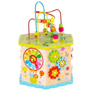 Jucarie Multifunctionala, Interactiva si Educativa din Lemn, 8 moduri de joaca Kinderplay GS1105 Jucarie Multifunctionala, Interactiva si Educativa din Lemn, 8 moduri de joaca Kinderplay GS1105