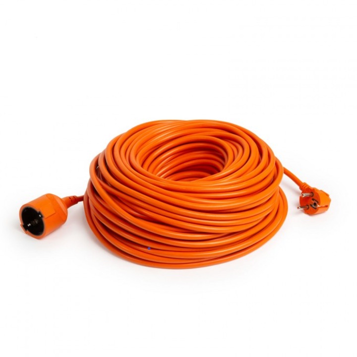 Cablu prelungitor 3 x 1,5 mm², Lungime cablu 50 m, Portocaliu