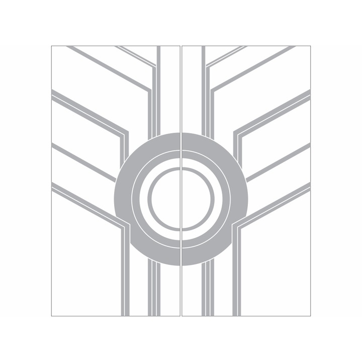 Folie sablare usi duble Greta, Folina, model geometric - 2 role de 210x100cm