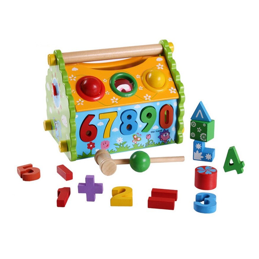 Casuta din lemn, educativa si interactiva pentru copii, +3 ani, BBL1290