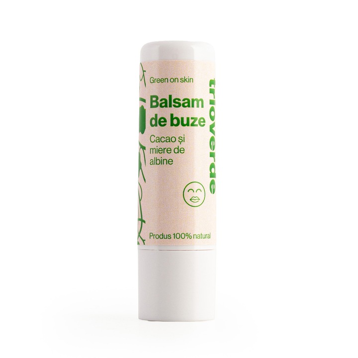 Balsam de buze cu Miere si Cacao 100% natural, Trioverde 5gr