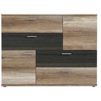Comoda Kring Tetris, 125x96x41.3 cm, culoare stejar Antic/touchwood, 4 sertare 2 usi Comoda Kring Tetris, 125x96x41.3 cm, culoare stejar Antic/touchwood, 4 sertare 2 usi