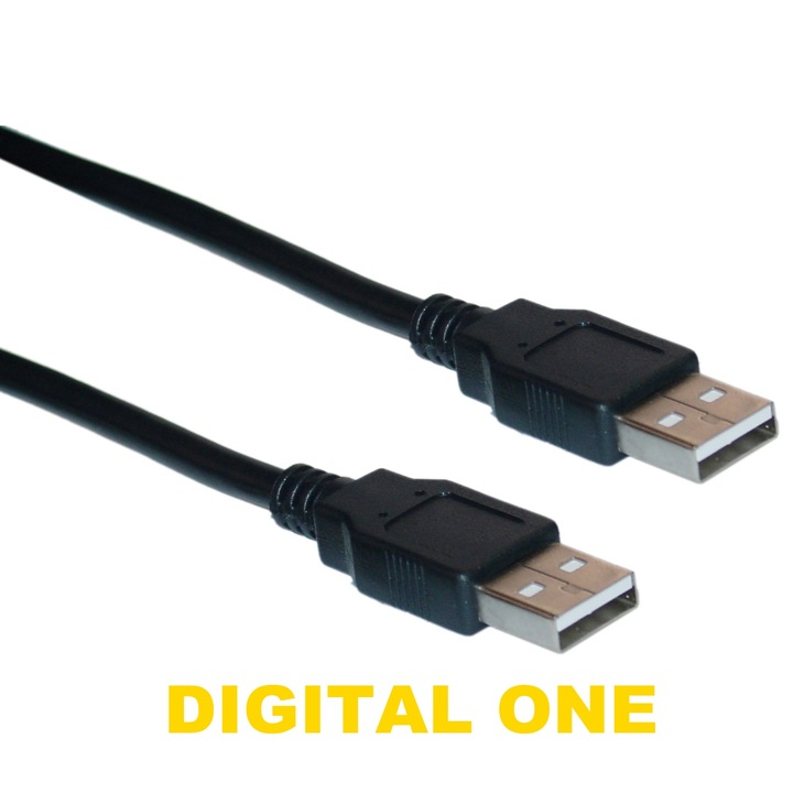 Кабел USB2.0 мъжко/мъжко 1.5м Digital One SP00060 Качествен Cable USB2.0 type A-A M/M , 1.5m Quality
