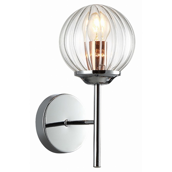 Аплик Candellux Best, 1x40W E14, Хром/Прозрачен