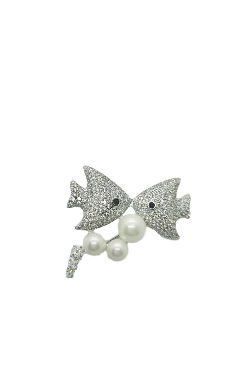 Brosa LOVE, cristale, inox placat cu aur de 18K, 25 g, Cutie cadou