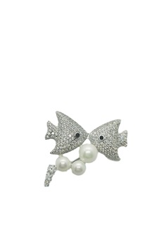 Brosa LOVE, cristale, inox placat cu aur de 18K, 25 g, Cutie cadou Brosa LOVE, cristale, inox placat cu aur de 18K, 25 g, Cutie cadou