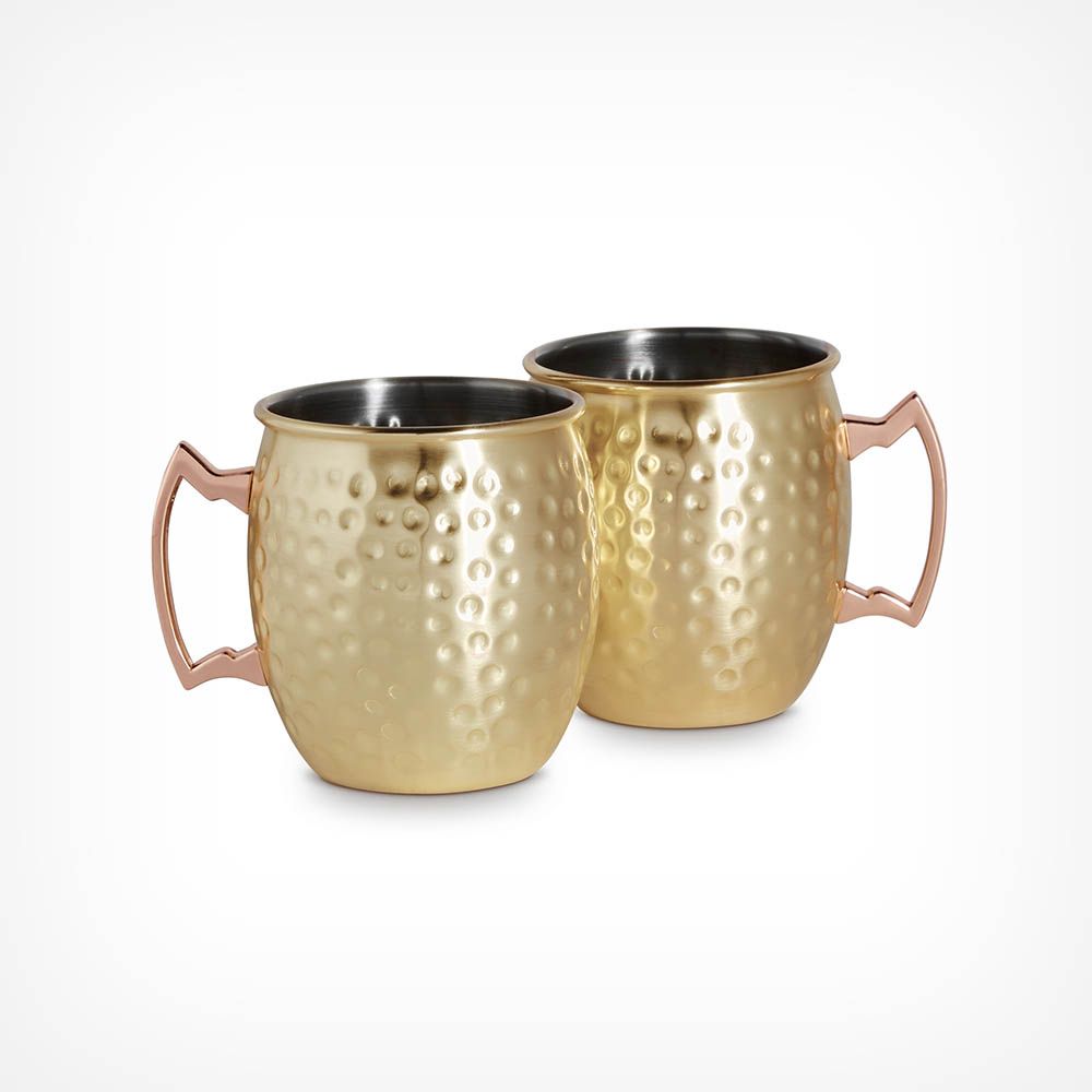 Set 2 Cani VonShef 1000122 Moscow Mule, Otel inoxidabil si Cupru eMAG.ro
