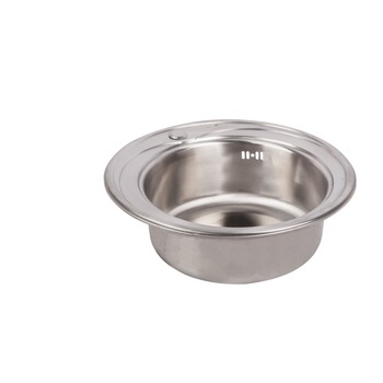 Chiuveta Rotunda TM, Incastrabila, Bucatarie Inox, Dimensiuni 49 x 49 x 17cm, Montare pe blat Chiuveta Rotunda TM, Incastrabila, Bucatarie Inox, Dimensiuni 49 x 49 x 17cm, Montare pe blat