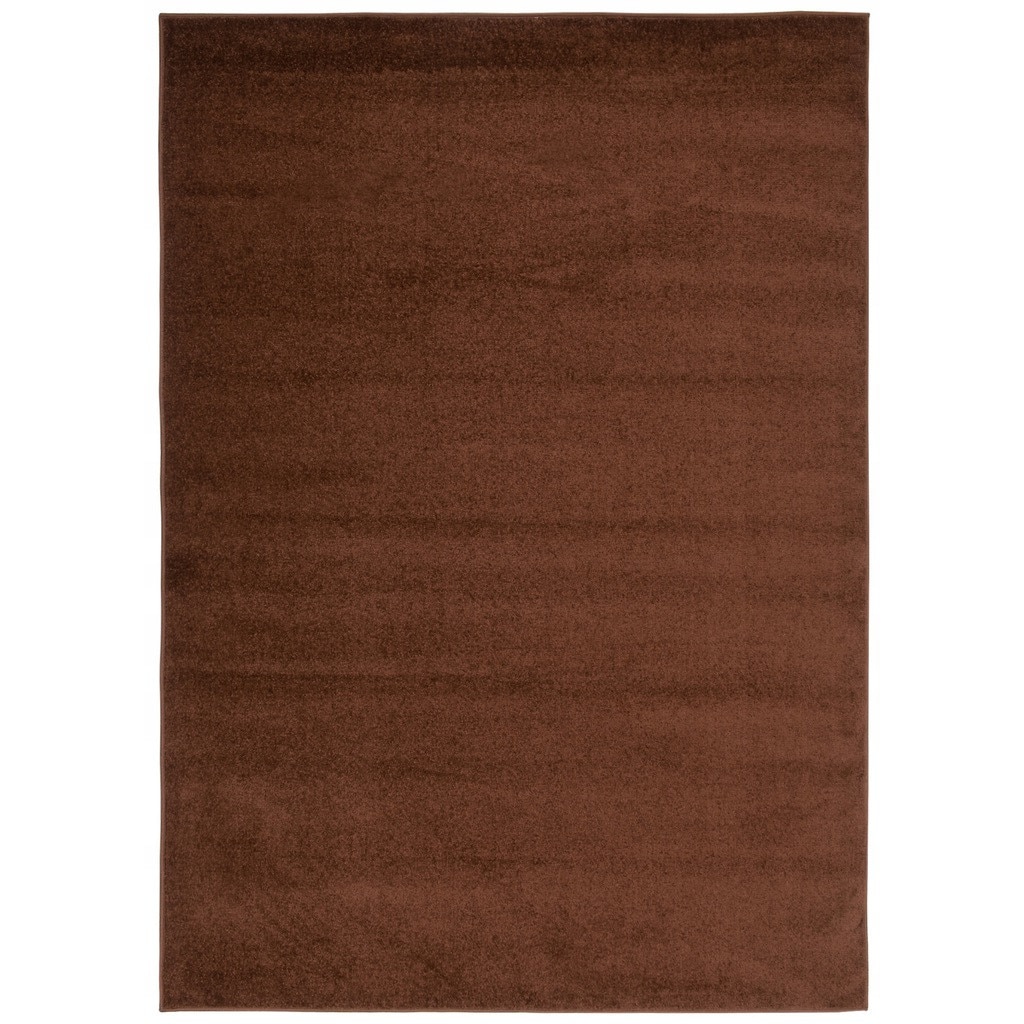 Covor moale, Par scurt, 160x220, Poliester, Maro inchis, 450g/m^2