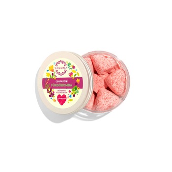 Bomba de baie efervescenta inimioare, Yamuna, 180 g Bomba de baie efervescenta inimioare, Yamuna, 180 g