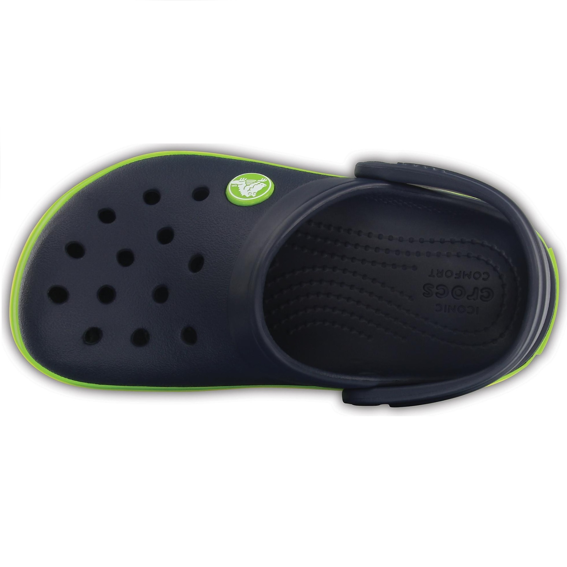 crocs navy volt green