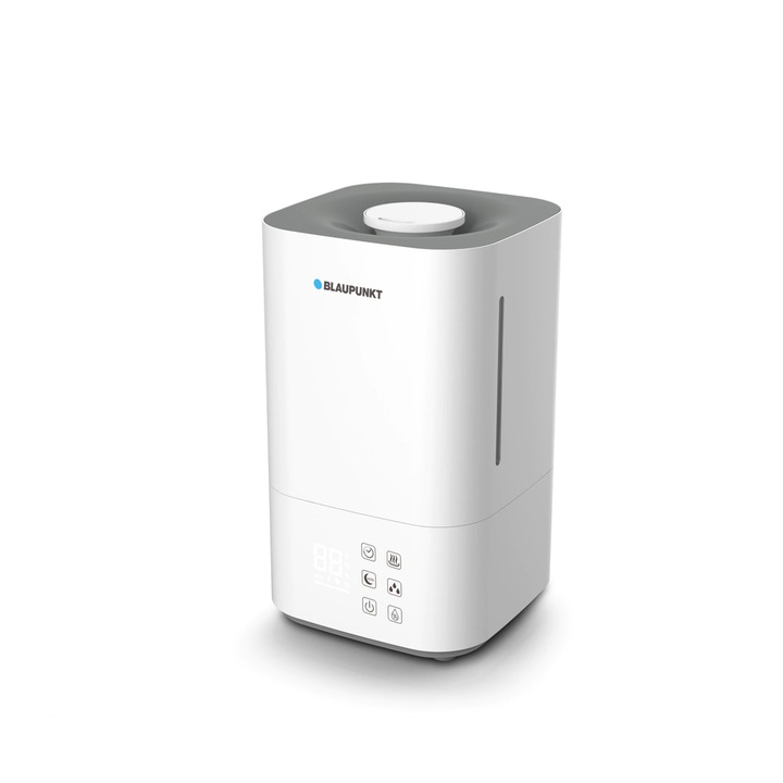 Umidificator de aer Blaupunkt AHS701, 4.0 l, display LED, temporizator 10h, silentios, Alb