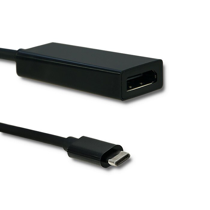 Adaptor USB, Qoltec, Tip C male / DP female, 4K, 23cm, Negru
