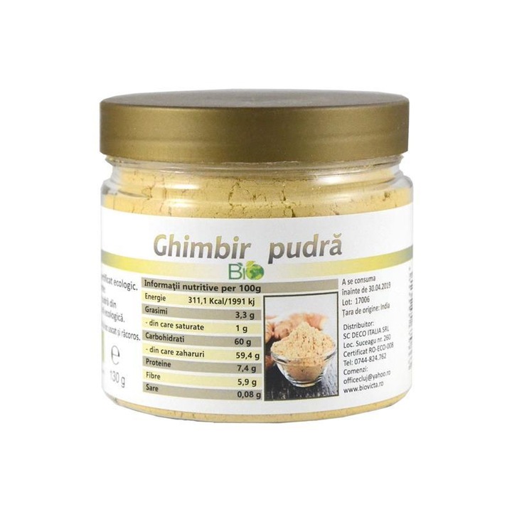 Ghimbir Pudra Bio 130gr Deco Italia