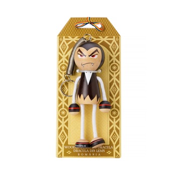 Papusa din lemn, Magnetella, Dracula, multicolora Papusa din lemn, Magnetella, Dracula, multicolora