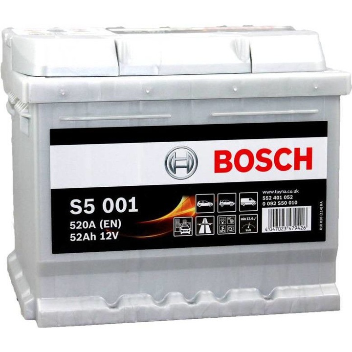 Baterie Auto Bosch S5 12V 52Ah 0092S50010