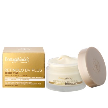 Crema anti-imbatranire, cu pro-retinol, colagen vegetal, acid hialuronic, extract de ginseng si vitaminele E si F. - Retinolo Bv Plus, 50 ML, Bottega Verde Crema anti-imbatranire, cu pro-retinol, colagen vegetal, acid hialuronic, extract de ginseng si vitaminele E si F. - Retinolo Bv Plus, 50 ML, Bottega Verde