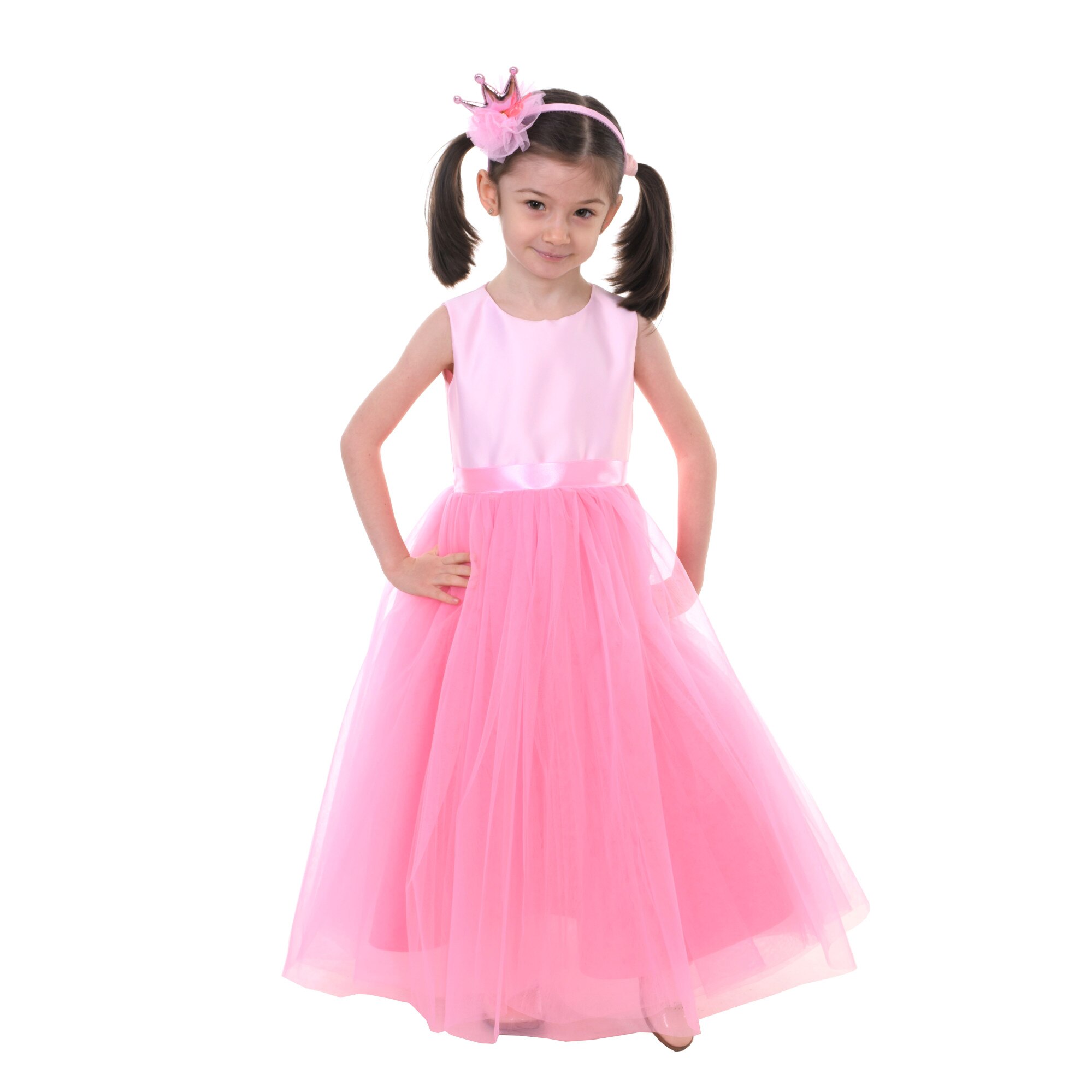 Rochita printesa roz, Anastasia, tafta, bumbac, tulle