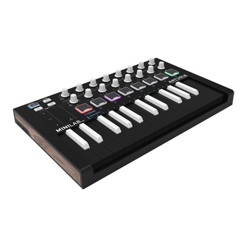 Clapa MIDI, Arturia MiniLab Mk2 Black, 25 clape, 8 paduri Clapa MIDI, Arturia MiniLab Mk2 Black, 25 clape, 8 paduri