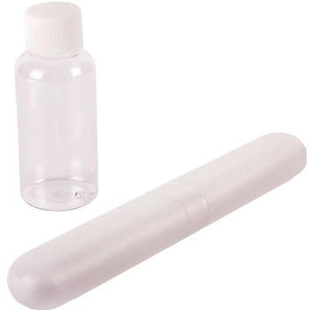 Set carcasa pentru periuta de dinti si sticluta, Zola®, din plastic, 2 bucati, 50 ml Set carcasa pentru periuta de dinti si sticluta, Zola®, din plastic, 2 bucati, 50 ml