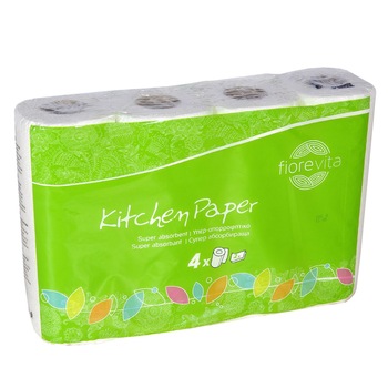 Set 4 bucati prosop hartie rola, Fiorevita, 2 straturi, 105 g Set 4 bucati prosop hartie rola, Fiorevita, 2 straturi, 105 g