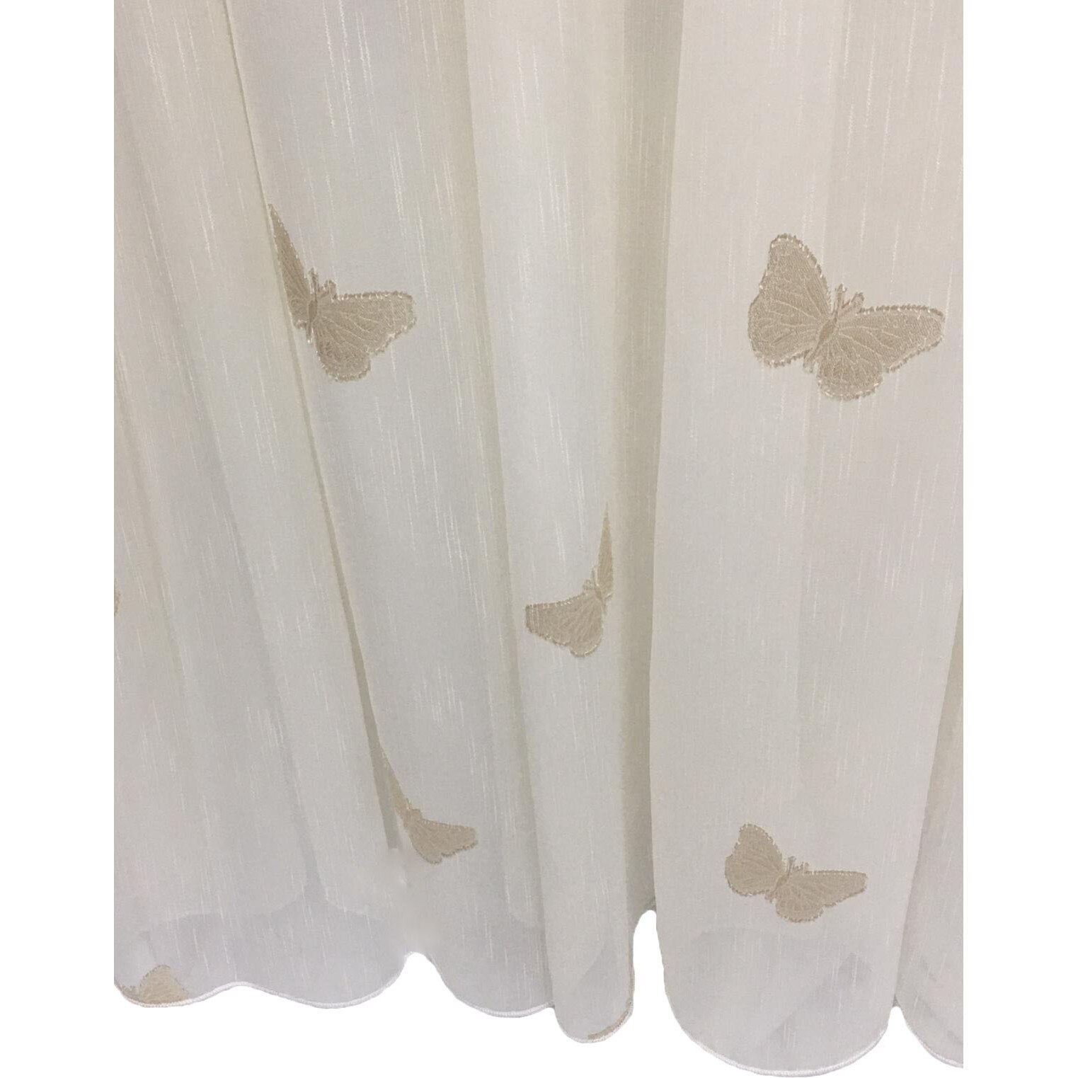 Perdea 300x245cm ivoire cu fluturi capuccino gold, cu rejansa by Liz Line - RD1213