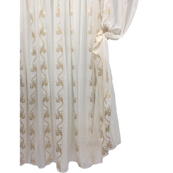 Perdea ivoire 150x245cm cu broderie ghirlanda capuccino gold, cu rejansa by Liz Line - RD12715 Perdea ivoire 150x245cm cu broderie ghirlanda capuccino gold, cu rejansa by Liz Line - RD12715