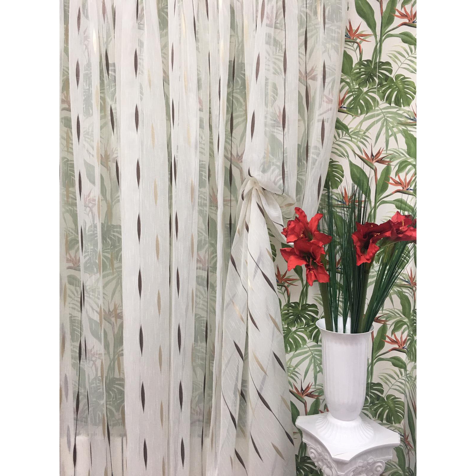 Perdea ivoire 300x245cm ploaie de meteoriti, cu rejansa by Liz Line - RD1153