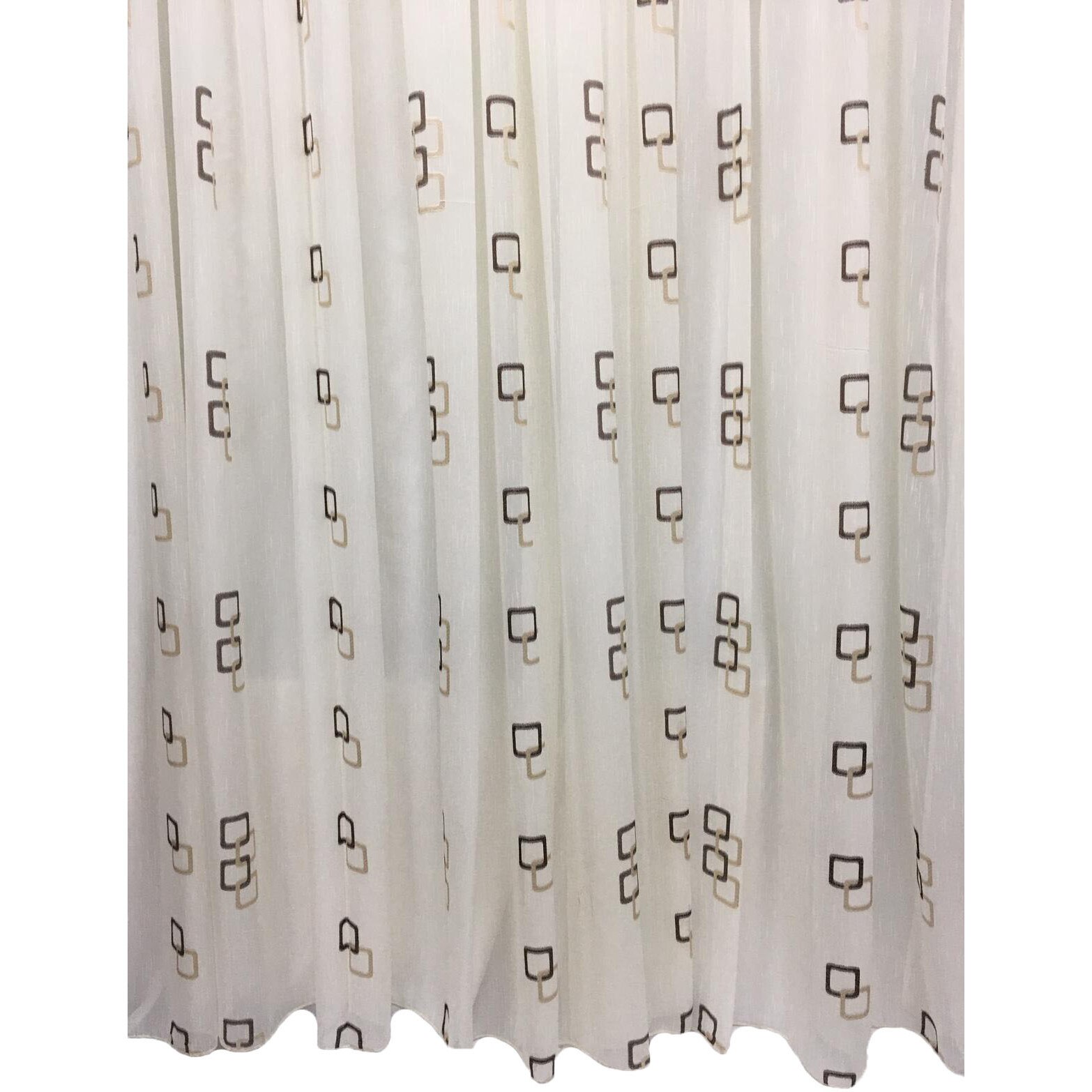 Perdea ivoire 800x245cm brodata in nuante de beige, cu rejansa by Liz Line - RD1188