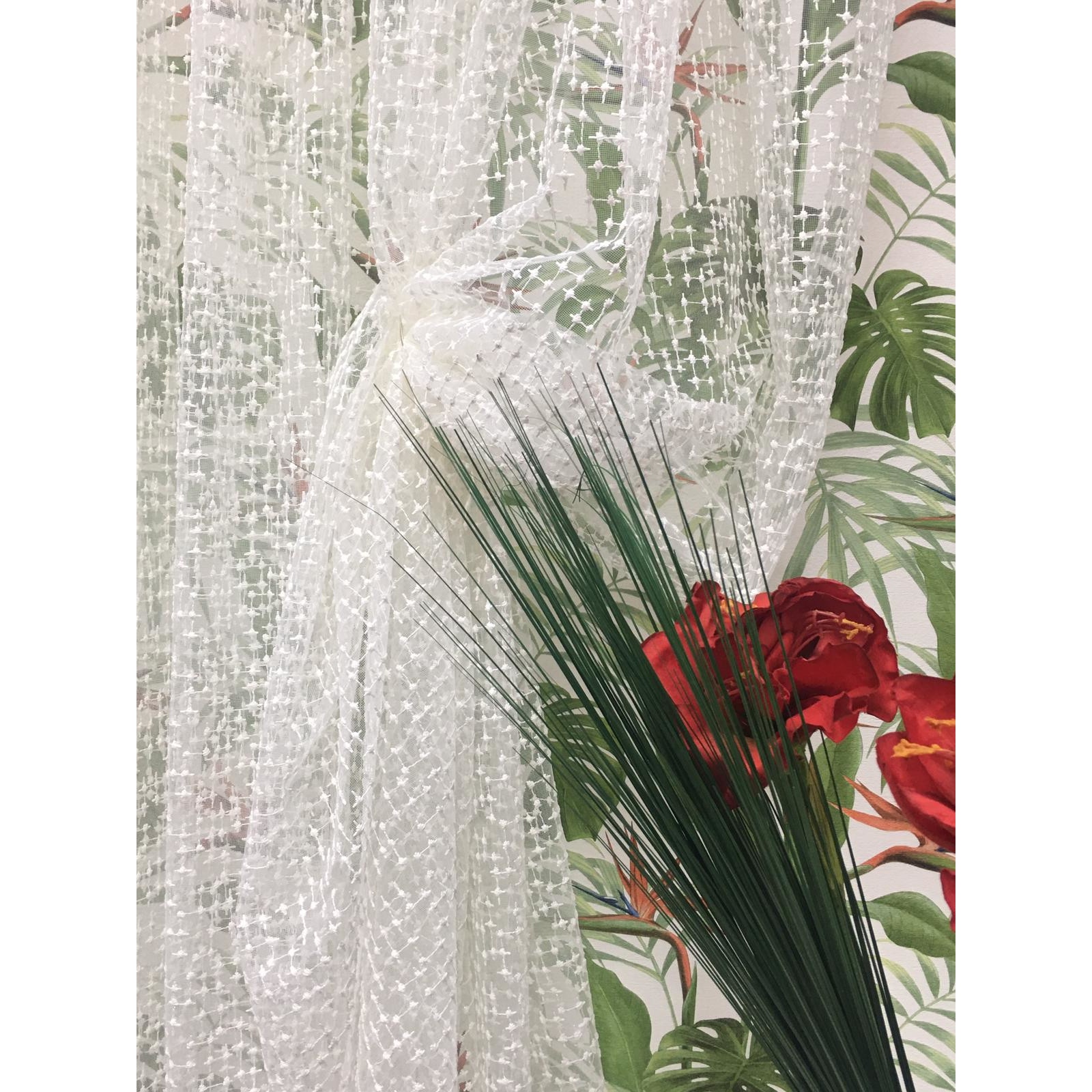 Perdea pretioasa 1000x245cm ivoire cu broderie ivoire by Liz Line - RD12510