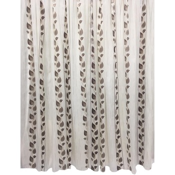 Perdea 900x245cm ivoire cu broderie maro si bej, cu rejansa by Liz Line - RD1239 Perdea 900x245cm ivoire cu broderie maro si bej, cu rejansa by Liz Line - RD1239