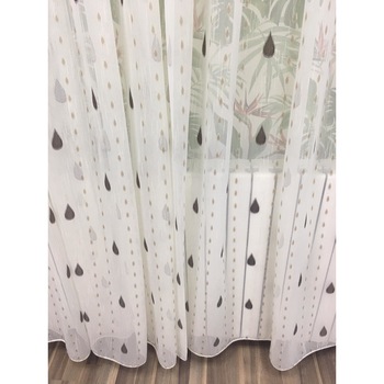 Perdea 400x245cm ivoire picaturi de ploaie, cu rejansa by Liz Line - RD1224 Perdea 400x245cm ivoire picaturi de ploaie, cu rejansa by Liz Line - RD1224
