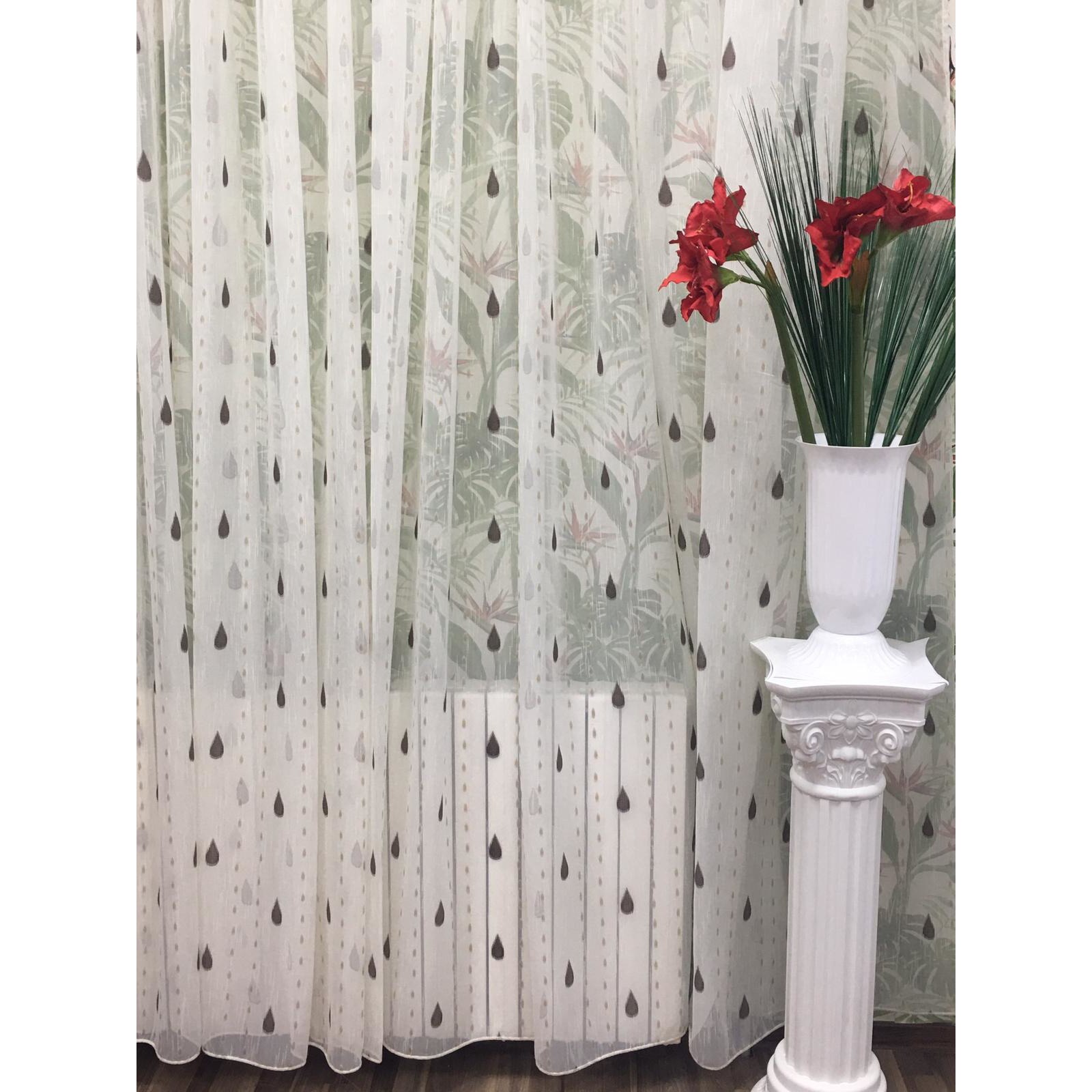 Perdea 500x245cm ivoire picaturi de ploaie, cu rejansa by Liz Line - RD1225