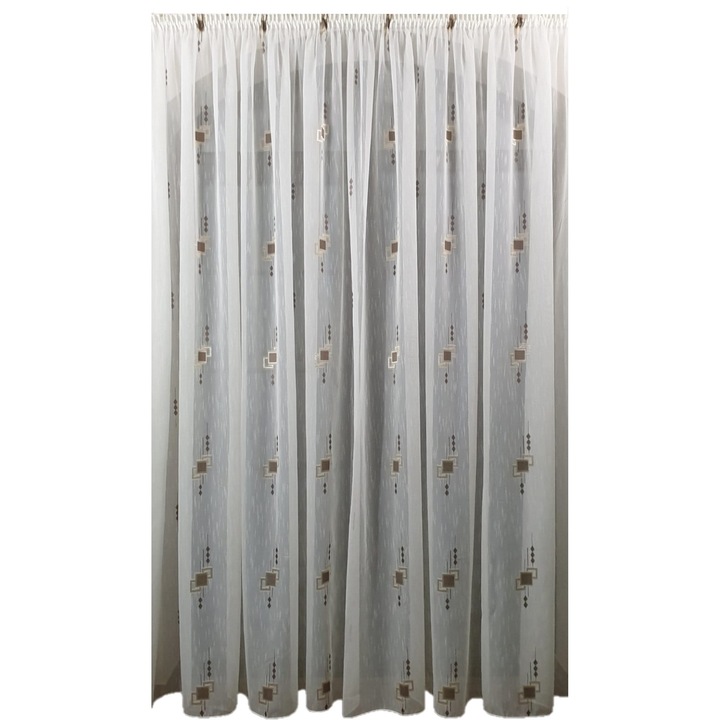 Perdea crem 900x245cm model M5 MASTEL confectionata cu rejansa