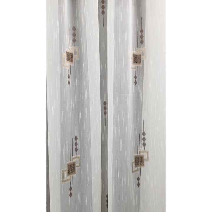 Perdea crem 500x245cm model M5 MASTEL confectionata cu rejansa