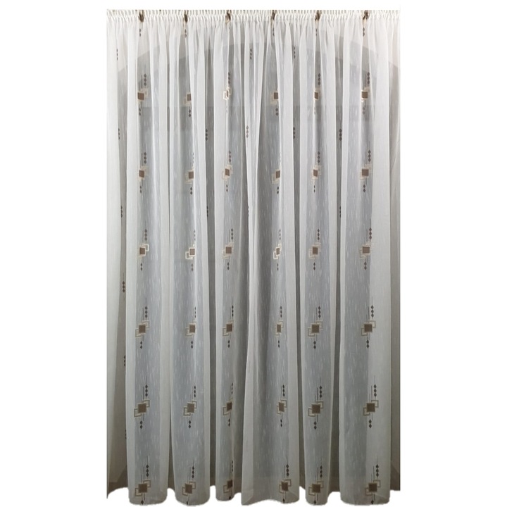Perdea crem 250x260cm model M5 MASTEL confectionata cu rejansa