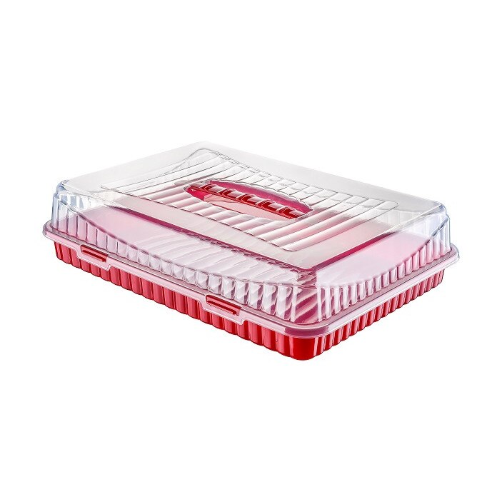 Cutie pentru prajituri , Rosu , TUFFEX ,TP378 ,31X43X10.5 cm