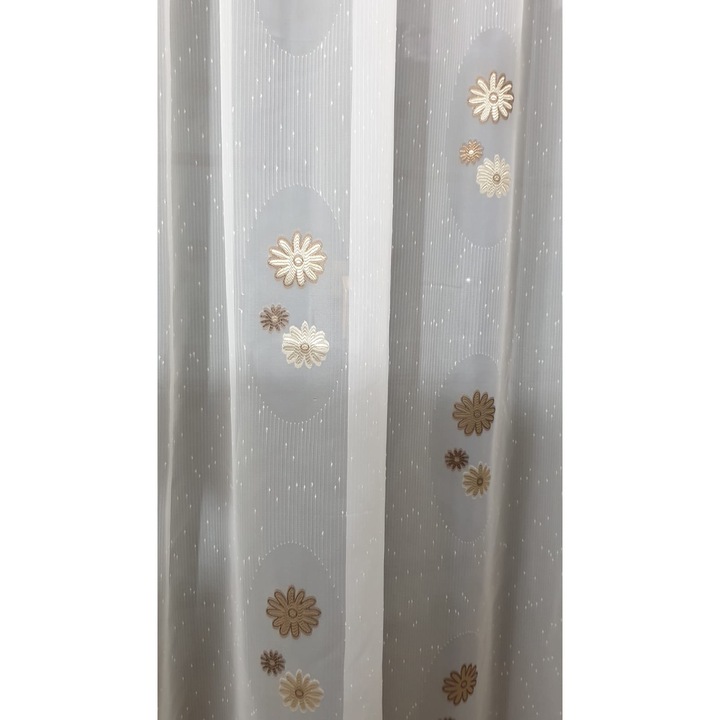 Perdea crem 300x245cm model M6 MASTEL confectionata cu rejansa