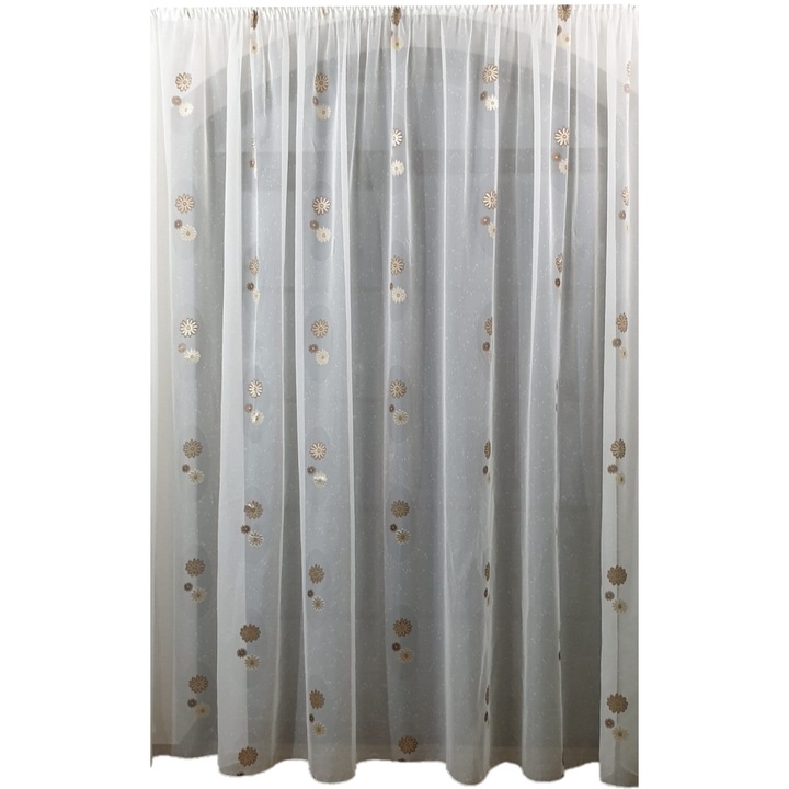 Perdea crem 170x245cm model M6 MASTEL confectionata cu rejansa