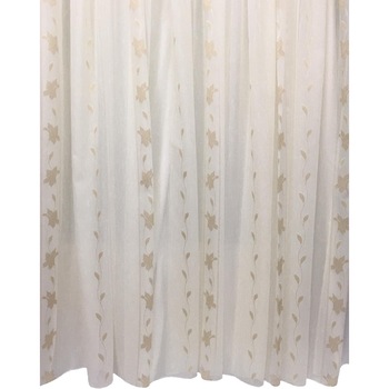 Perdea ivoire 200x245cm cu broderie crini imperiali capuccino gold, cu rejansa by Liz Line - RD1262 Perdea ivoire 200x245cm cu broderie crini imperiali capuccino gold, cu rejansa by Liz Line - RD1262