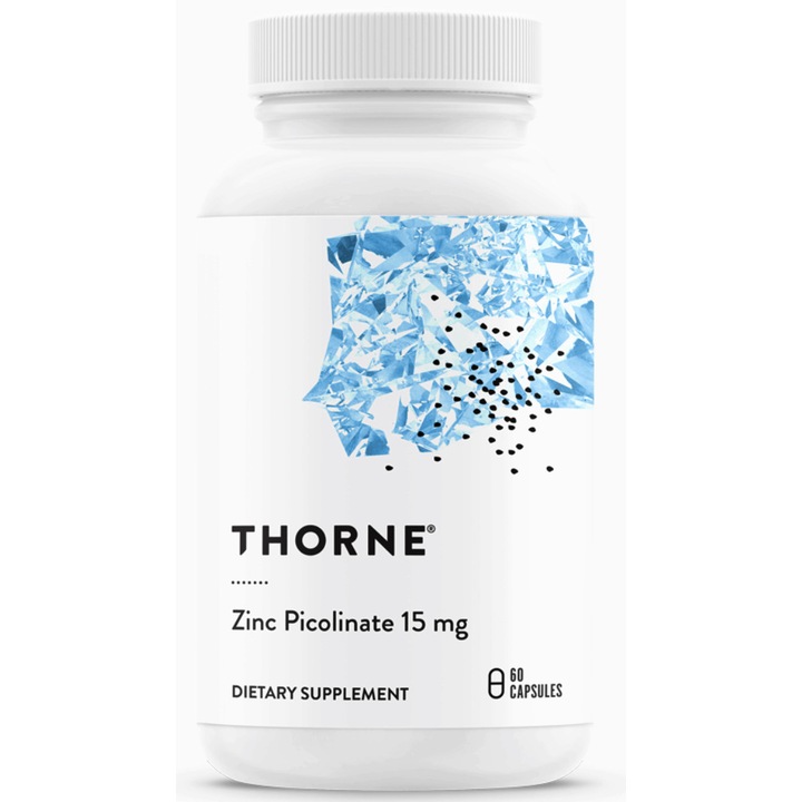THORNE RESEARCH Essential Mineral Cink-pikolinát, 15 mg, Immunitás támogatás, 60 vegetáriánus kapszula