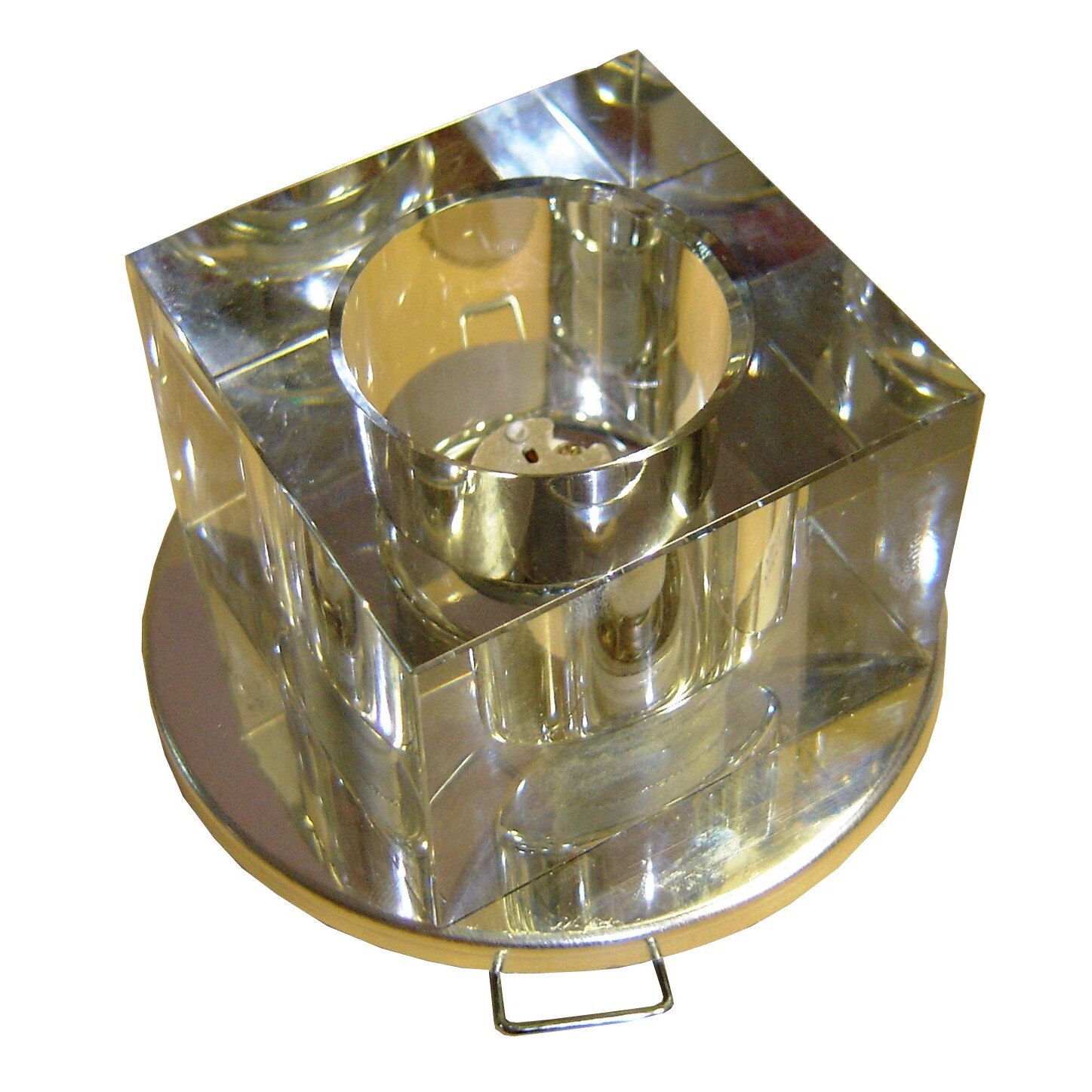 Spot patrat sticla cromat bec 2.5W inclus