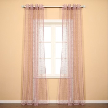 Perdea plasa, Zola®, culoare roz, prindere cu inele tip capsa, dimensiune 140x260cm Perdea plasa, Zola®, culoare roz, prindere cu inele tip capsa, dimensiune 140x260cm